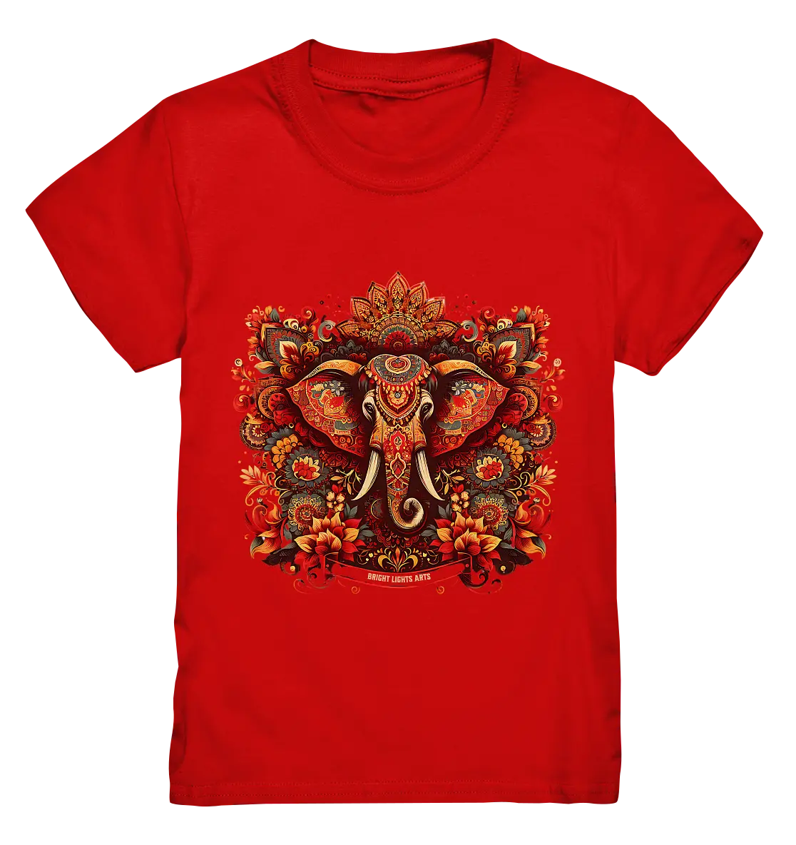 Ornamentaler Elefant: Kunstvolle Farbenpracht - Kids Premium Shirt Bright Lights Arts