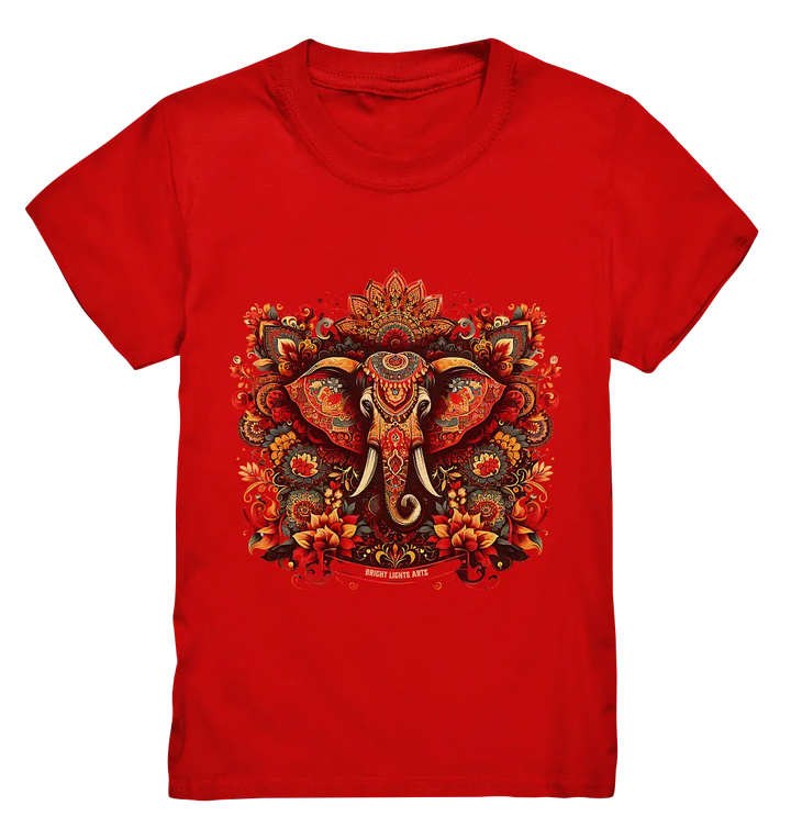 Ornamentaler Elefant: Kunstvolle Farbenpracht - Kids Premium Shirt Bright Lights Arts