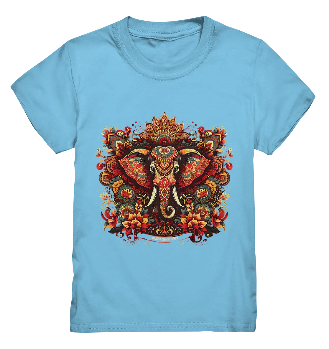 Ornamentaler Elefant: Kunstvolle Farbenpracht - Kids Premium Shirt Bright Lights Arts