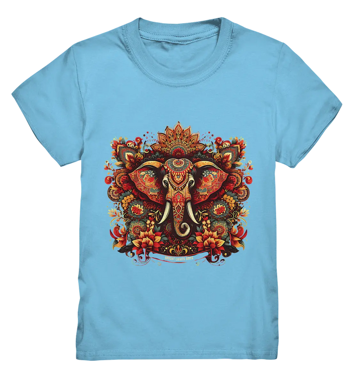 Ornamentaler Elefant: Kunstvolle Farbenpracht - Kids Premium Shirt Bright Lights Arts