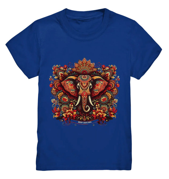 Ornamentaler Elefant: Kunstvolle Farbenpracht - Kids Premium Shirt Bright Lights Arts