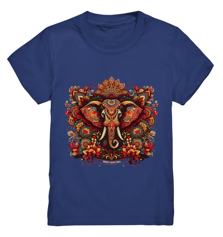 Ornamentaler Elefant: Kunstvolle Farbenpracht - Kids Premium Shirt Bright Lights Arts