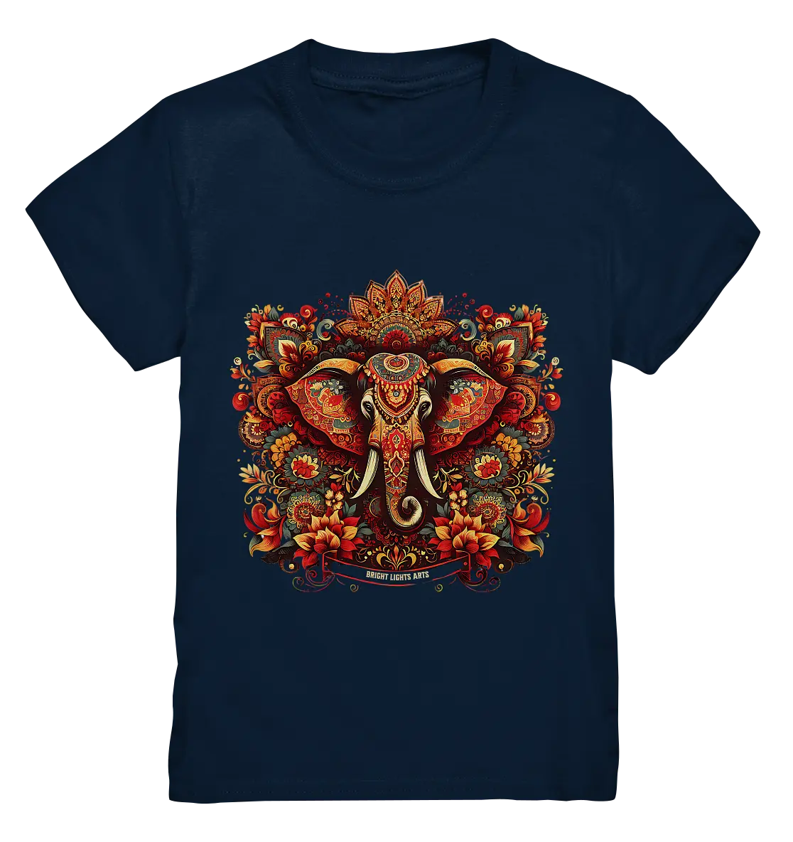 Ornamentaler Elefant: Kunstvolle Farbenpracht - Kids Premium Shirt Bright Lights Arts