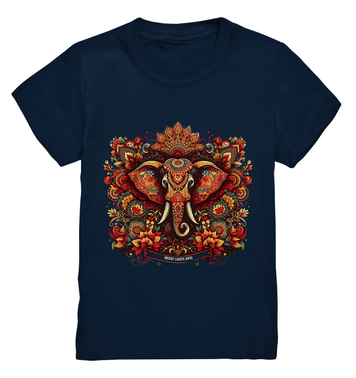 Ornamentaler Elefant: Kunstvolle Farbenpracht - Kids Premium Shirt Bright Lights Arts
