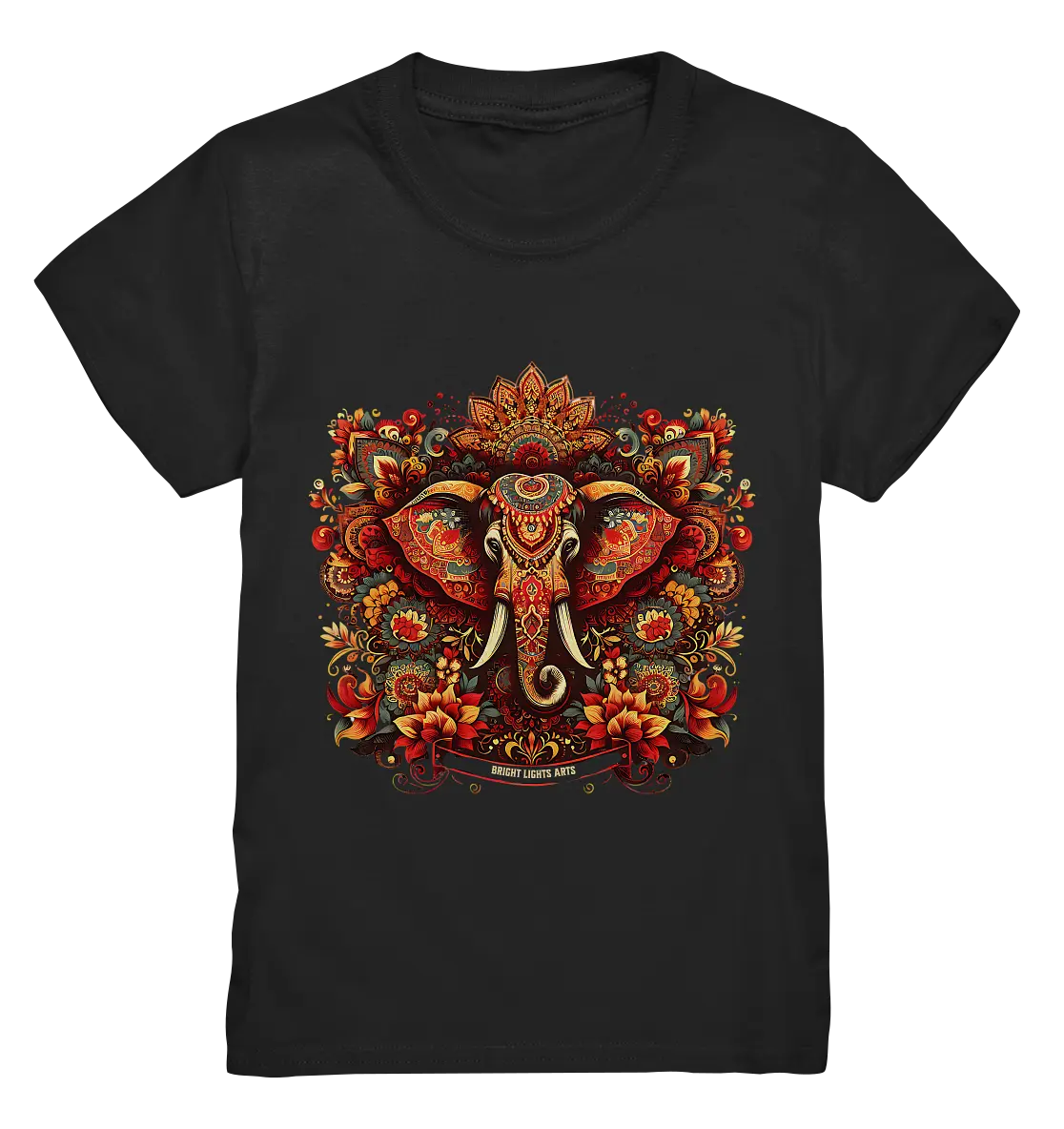 Ornamentaler Elefant: Kunstvolle Farbenpracht - Kids Premium Shirt Bright Lights Arts