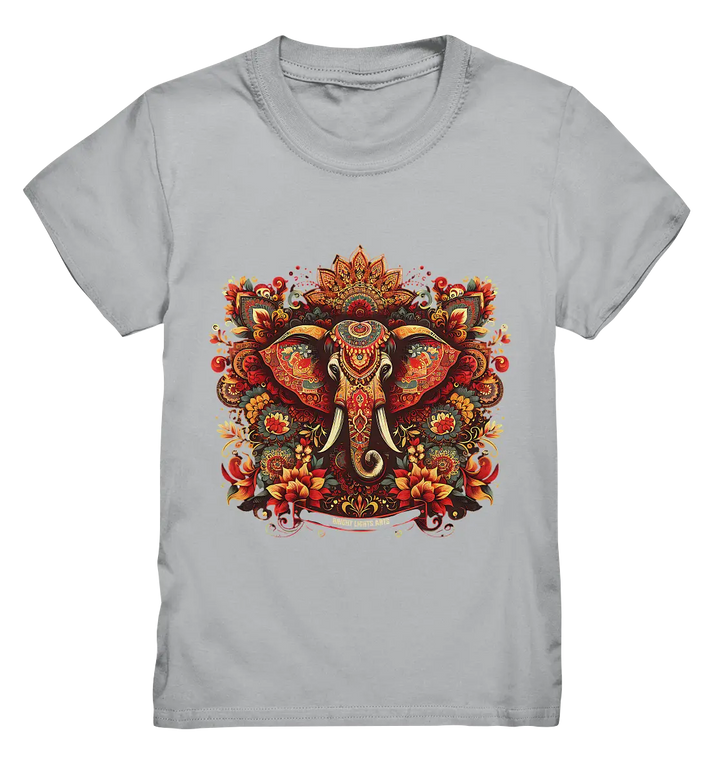 Ornamentaler Elefant: Kunstvolle Farbenpracht - Kids Premium Shirt Bright Lights Arts