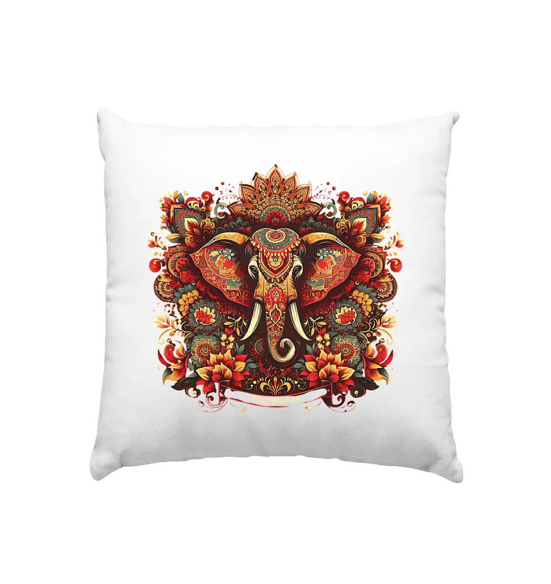 Ornamentaler Elefant: Kunstvolle Farbenpracht - Kissen 40x40cm Bright Lights Arts