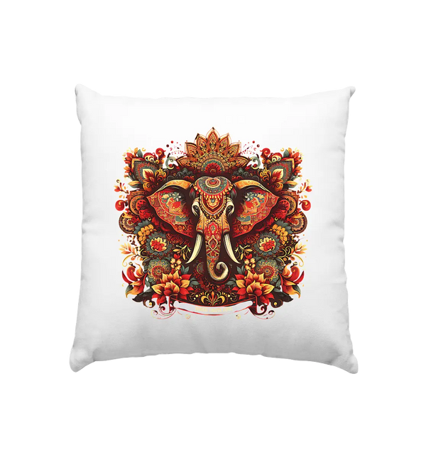Ornamentaler Elefant: Kunstvolle Farbenpracht - Kissen 40x40cm Bright Lights Arts