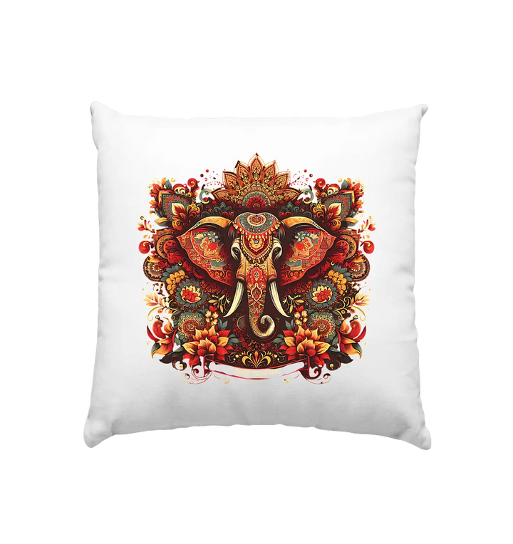 Ornamentaler Elefant: Kunstvolle Farbenpracht - Kissen 40x40cm Bright Lights Arts