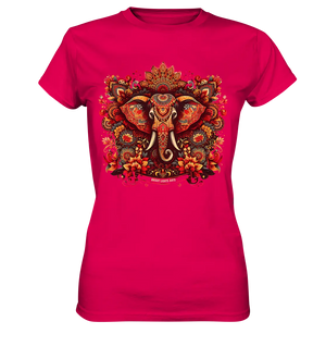 Ornamentaler Elefant: Kunstvolle Farbenpracht - Ladies Premium Shirt Bright Lights Arts