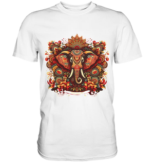 Ornamentaler Elefant: Kunstvolle Farbenpracht - Premium Shirt Bright Lights Arts