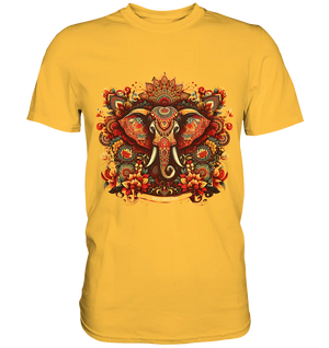 Ornamentaler Elefant: Kunstvolle Farbenpracht - Premium Shirt Bright Lights Arts