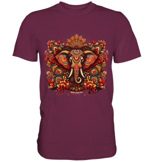 Ornamentaler Elefant: Kunstvolle Farbenpracht - Premium Shirt Bright Lights Arts
