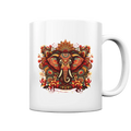 Ornamentaler Elefant: Kunstvolle Farbenpracht - Tasse glossy Bright Lights Arts