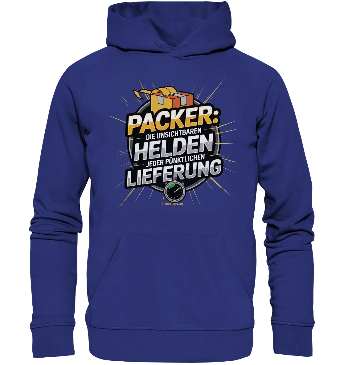 PACKER: Unsichtbare Helden der Logistik – Ein Design für Berufsstolz - Organic Hoodie - Bright Lights Arts
