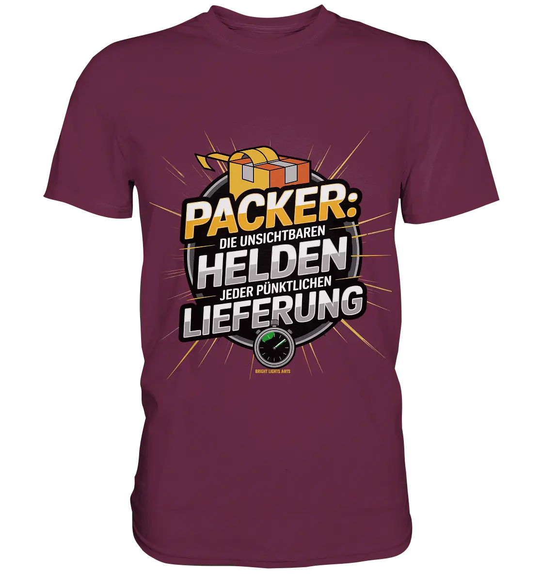 PACKER: Unsichtbare Helden der Logistik – Ein Design für Berufsstolz - Premium Shirt - Bright Lights Arts
