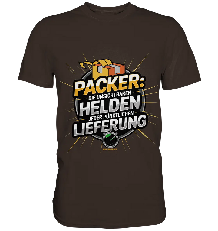PACKER: Unsichtbare Helden der Logistik – Ein Design für Berufsstolz   - Premium Shirt Bright Lights Arts