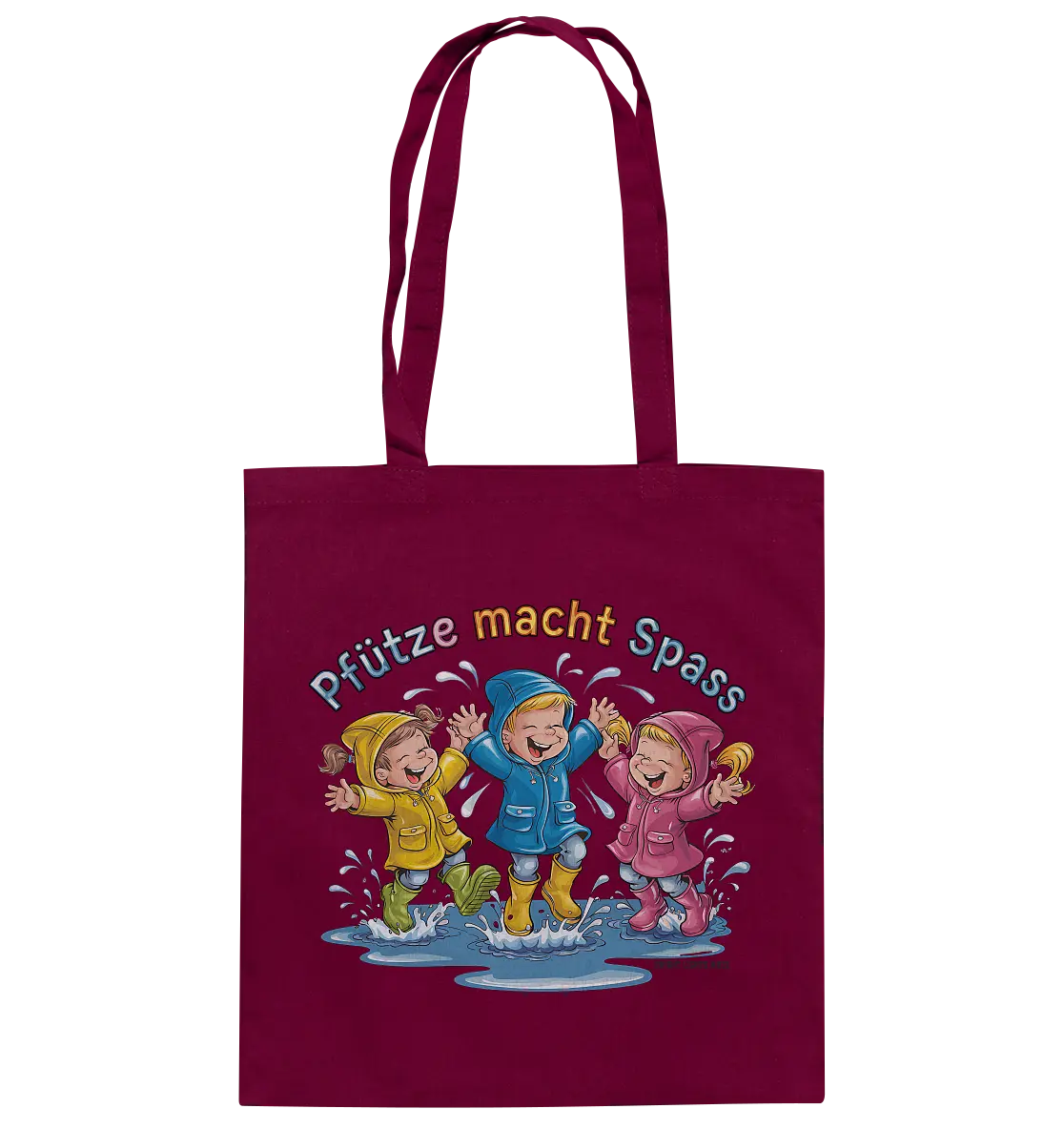 Pfützen-Spaß: Kinder im Regen - Baumwolltasche Bright Lights Arts