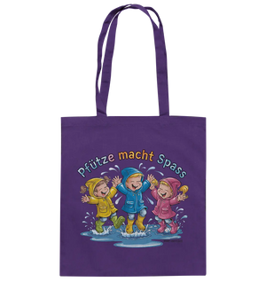 Pfützen-Spaß: Kinder im Regen - Baumwolltasche Bright Lights Arts