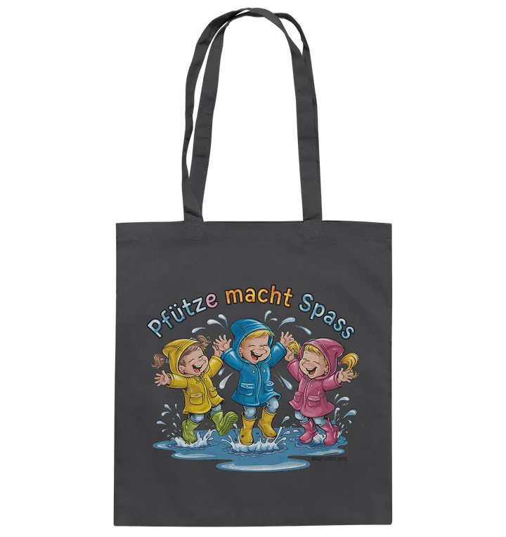 Pfützen-Spaß: Kinder im Regen - Baumwolltasche Bright Lights Arts