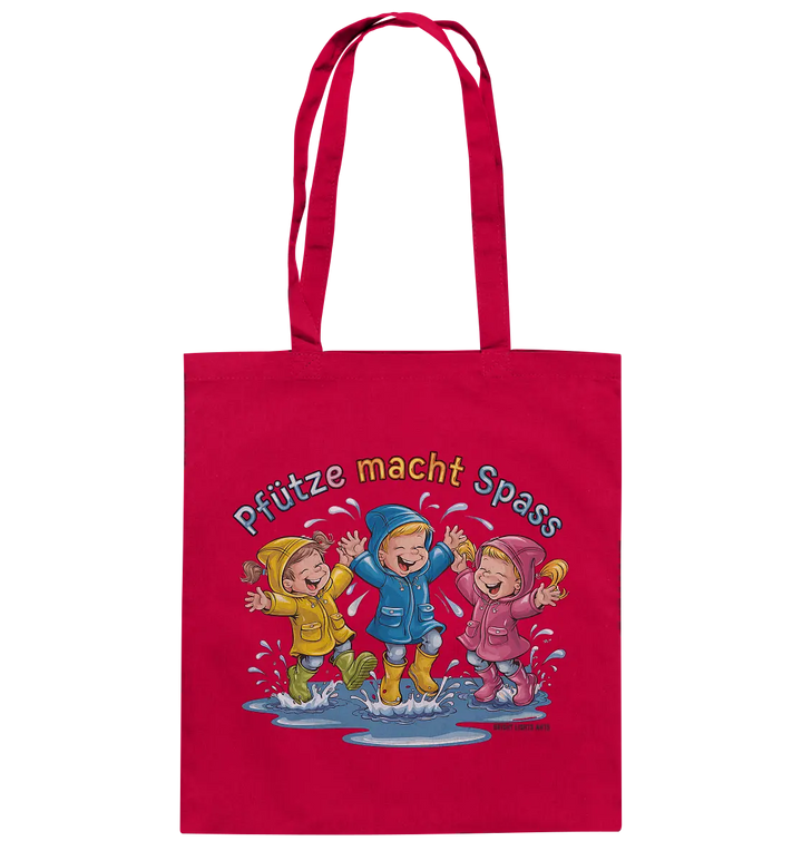 Pfützen-Spaß: Kinder im Regen - Baumwolltasche Bright Lights Arts