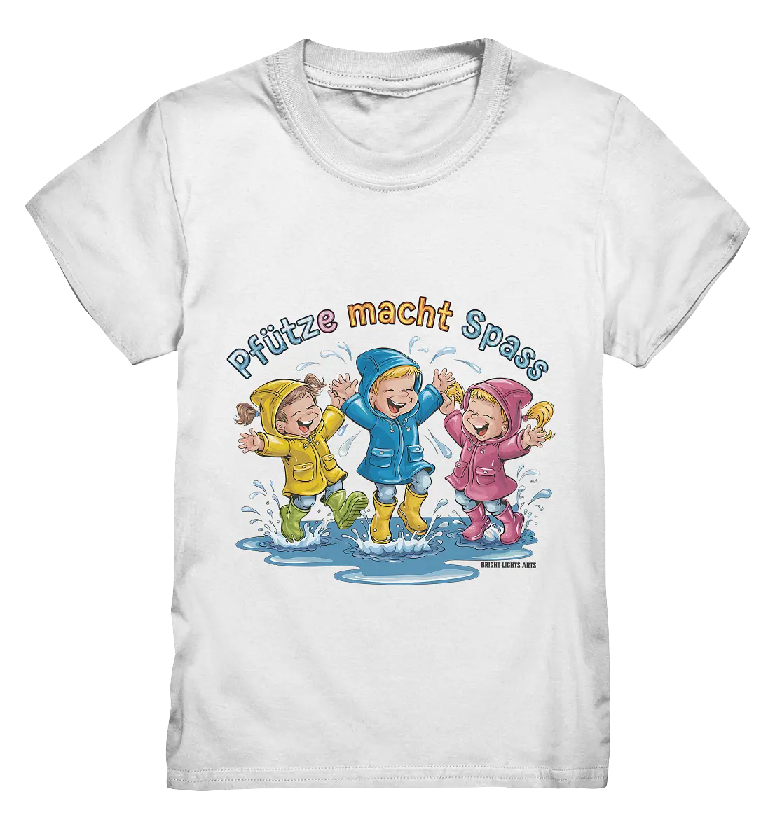 Pfützen-Spaß: Kinder im Regen - Kids Premium Shirt Bright Lights Arts
