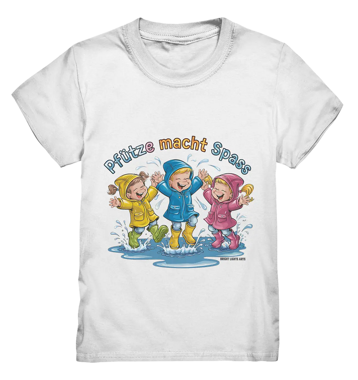 Pfützen-Spaß: Kinder im Regen - Kids Premium Shirt Bright Lights Arts