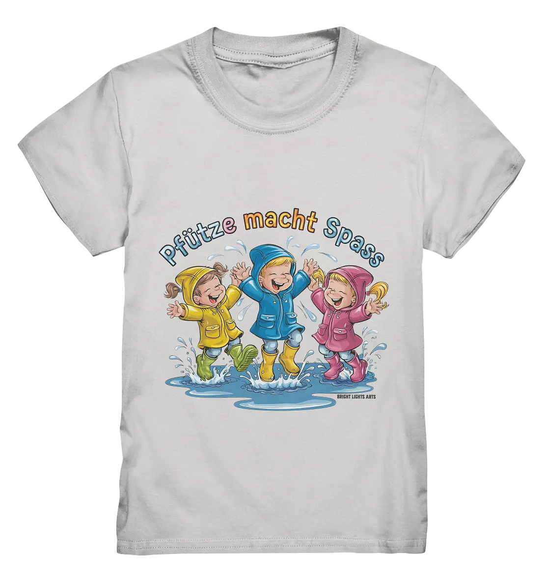 Pfützen-Spaß: Kinder im Regen - Kids Premium Shirt Bright Lights Arts