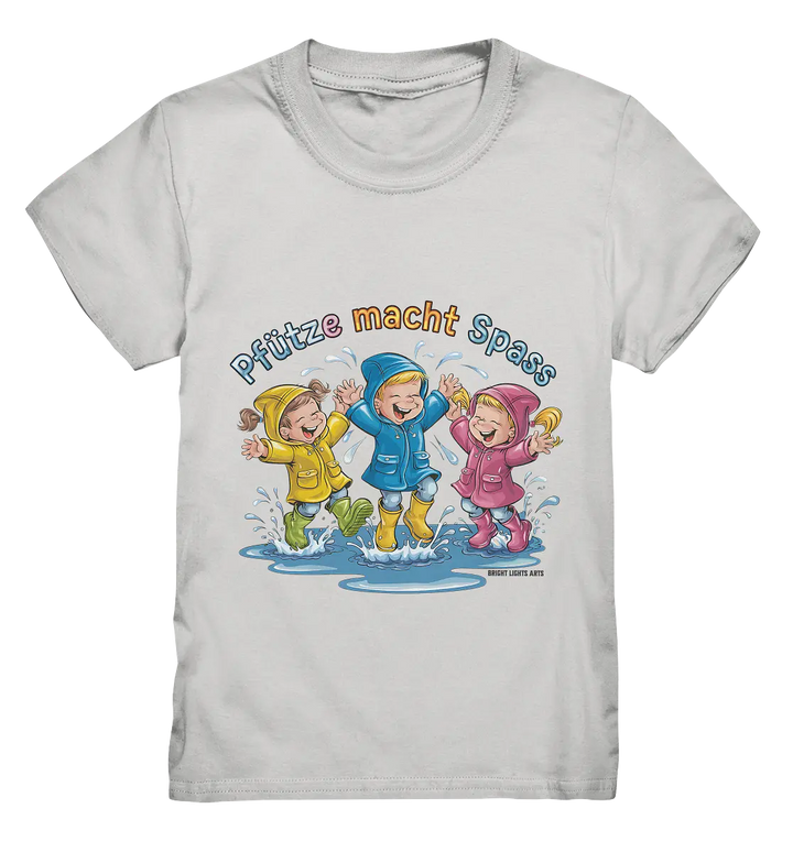 Pfützen-Spaß: Kinder im Regen - Kids Premium Shirt Bright Lights Arts