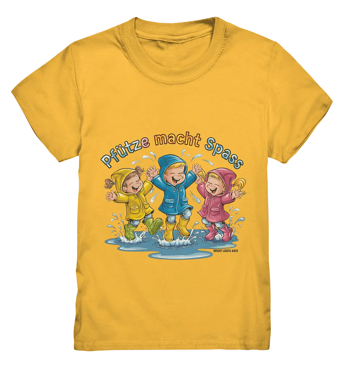 Pfützen-Spaß: Kinder im Regen - Kids Premium Shirt Bright Lights Arts