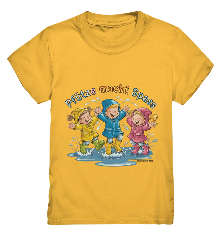 Pfützen-Spaß: Kinder im Regen - Kids Premium Shirt Bright Lights Arts