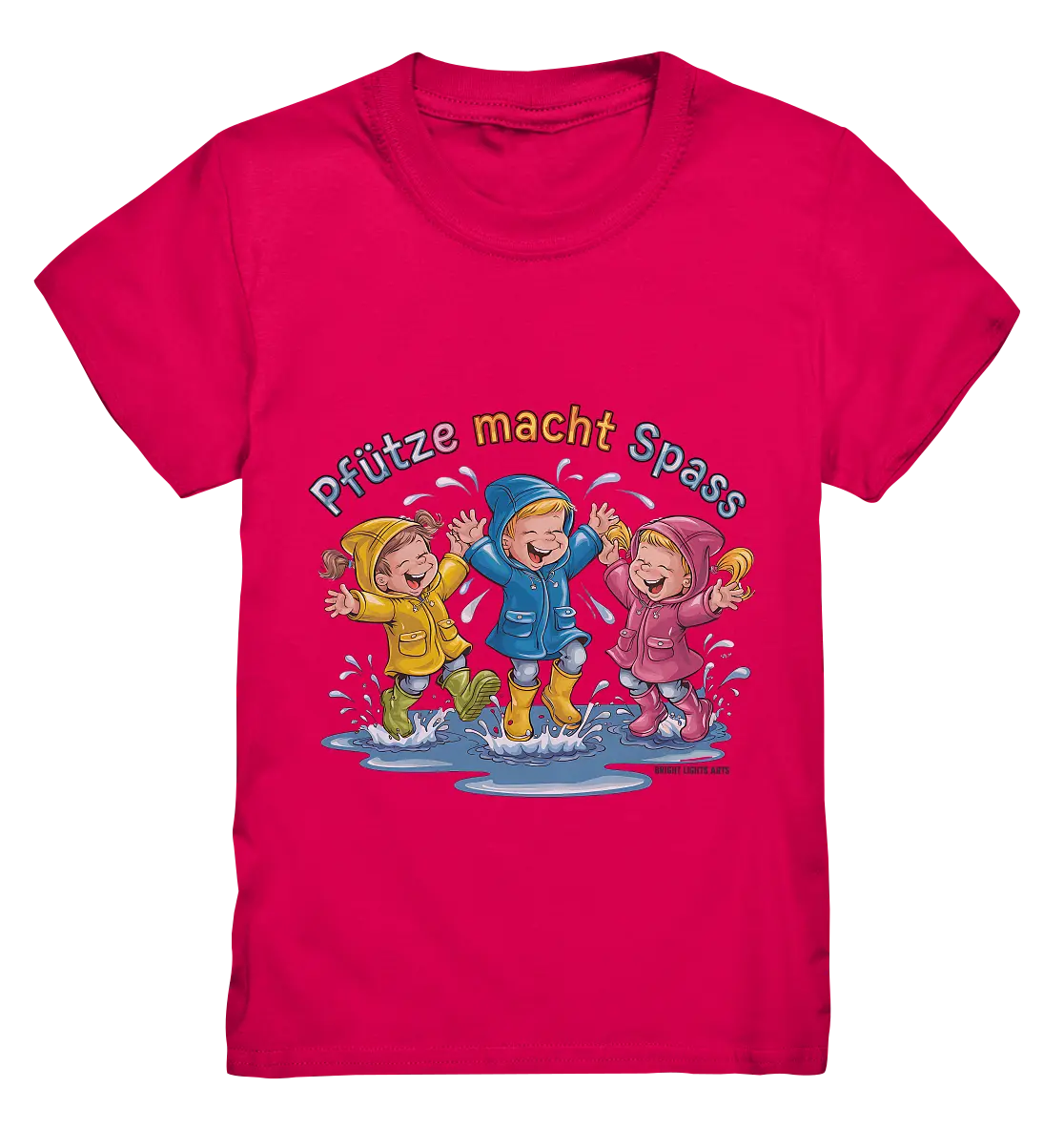 Pfützen-Spaß: Kinder im Regen - Kids Premium Shirt Bright Lights Arts