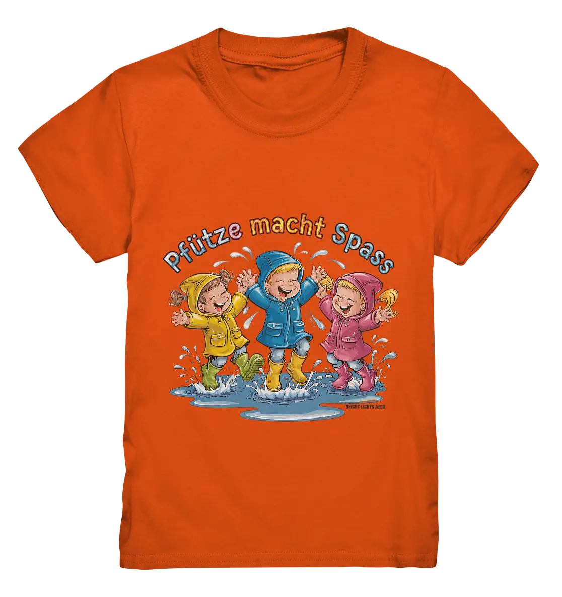 Pfützen-Spaß: Kinder im Regen - Kids Premium Shirt Bright Lights Arts
