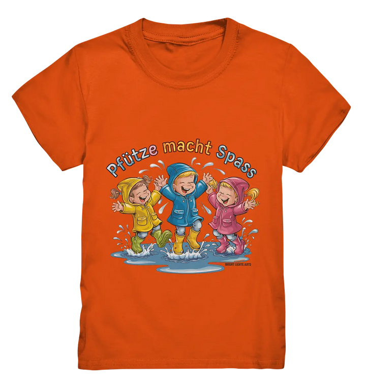 Pfützen-Spaß: Kinder im Regen - Kids Premium Shirt Bright Lights Arts