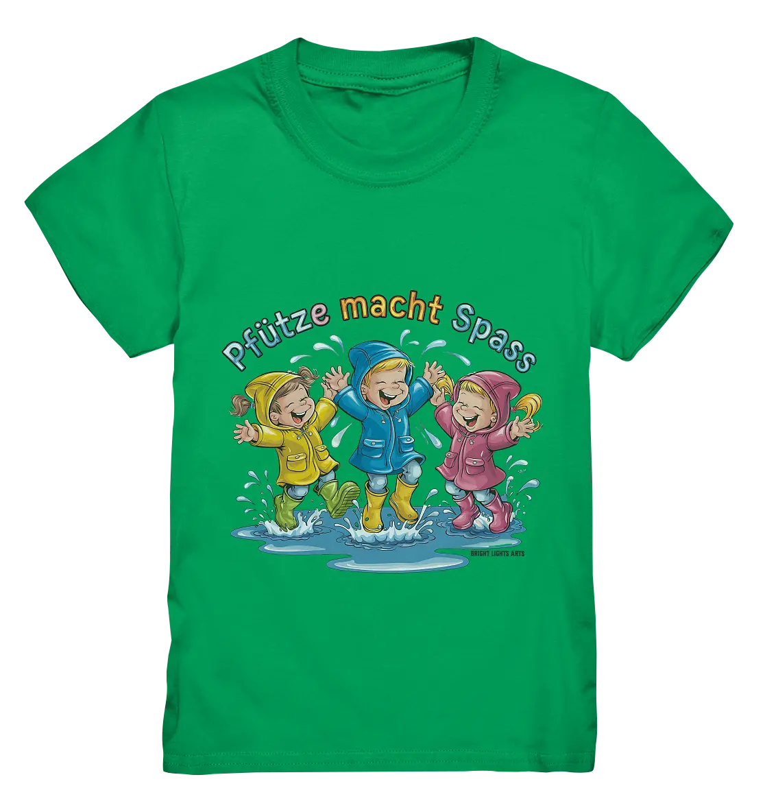 Pfützen-Spaß: Kinder im Regen - Kids Premium Shirt Bright Lights Arts