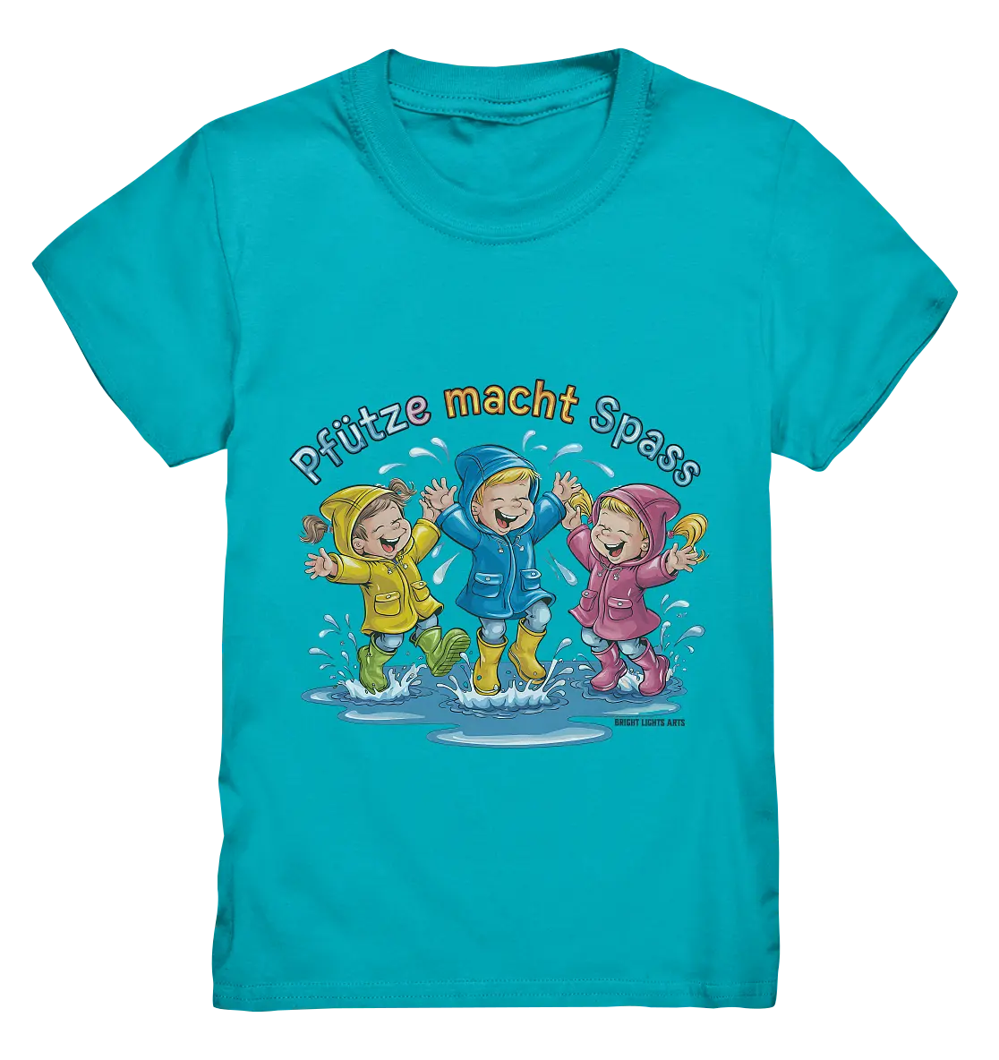 Pfützen-Spaß: Kinder im Regen - Kids Premium Shirt Bright Lights Arts