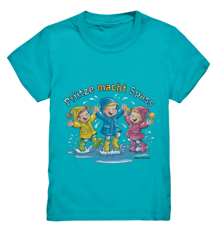 Pfützen-Spaß: Kinder im Regen - Kids Premium Shirt Bright Lights Arts