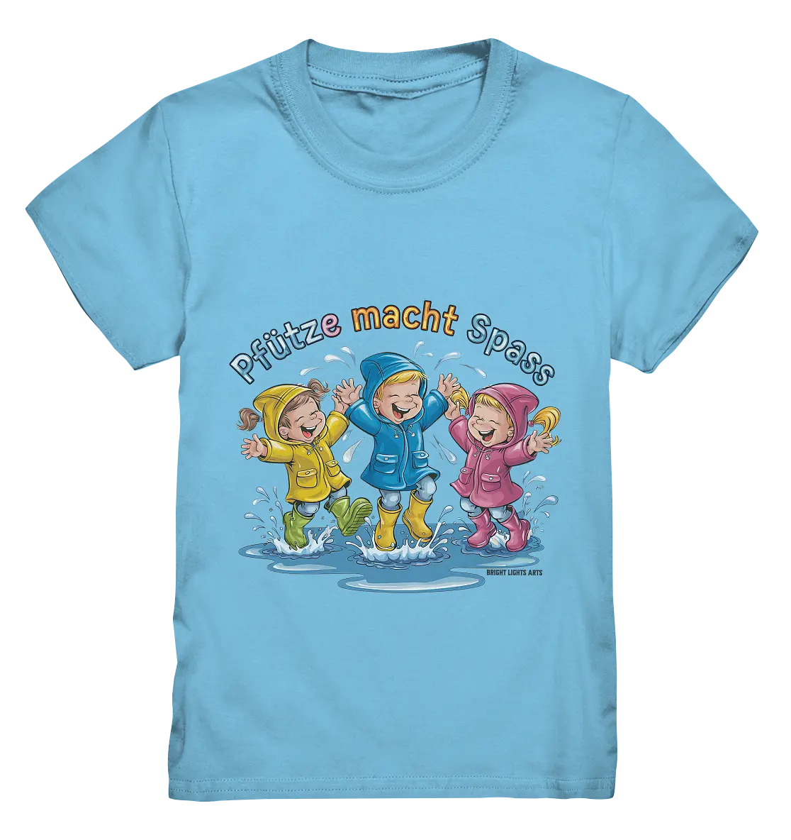 Pfützen-Spaß: Kinder im Regen - Kids Premium Shirt Bright Lights Arts