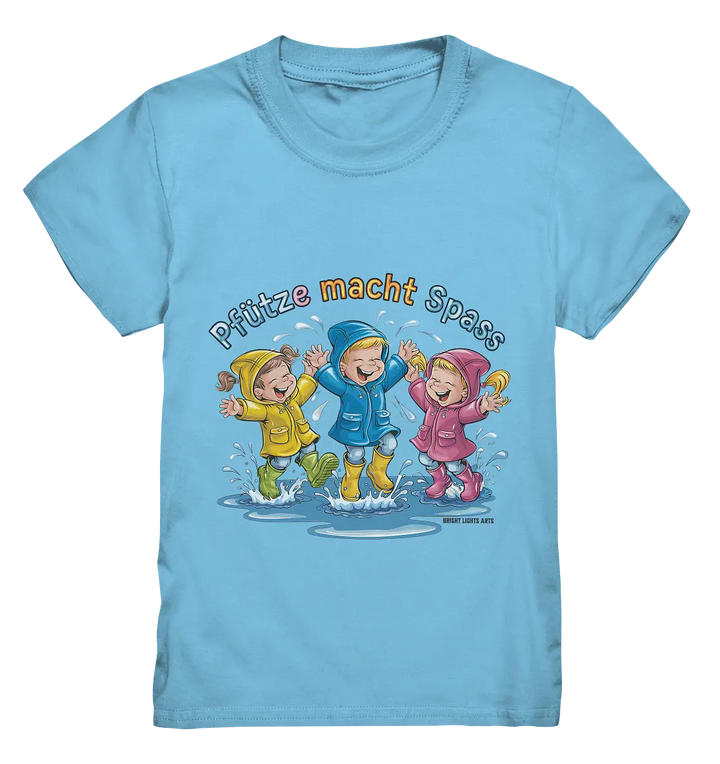 Pfützen-Spaß: Kinder im Regen - Kids Premium Shirt Bright Lights Arts