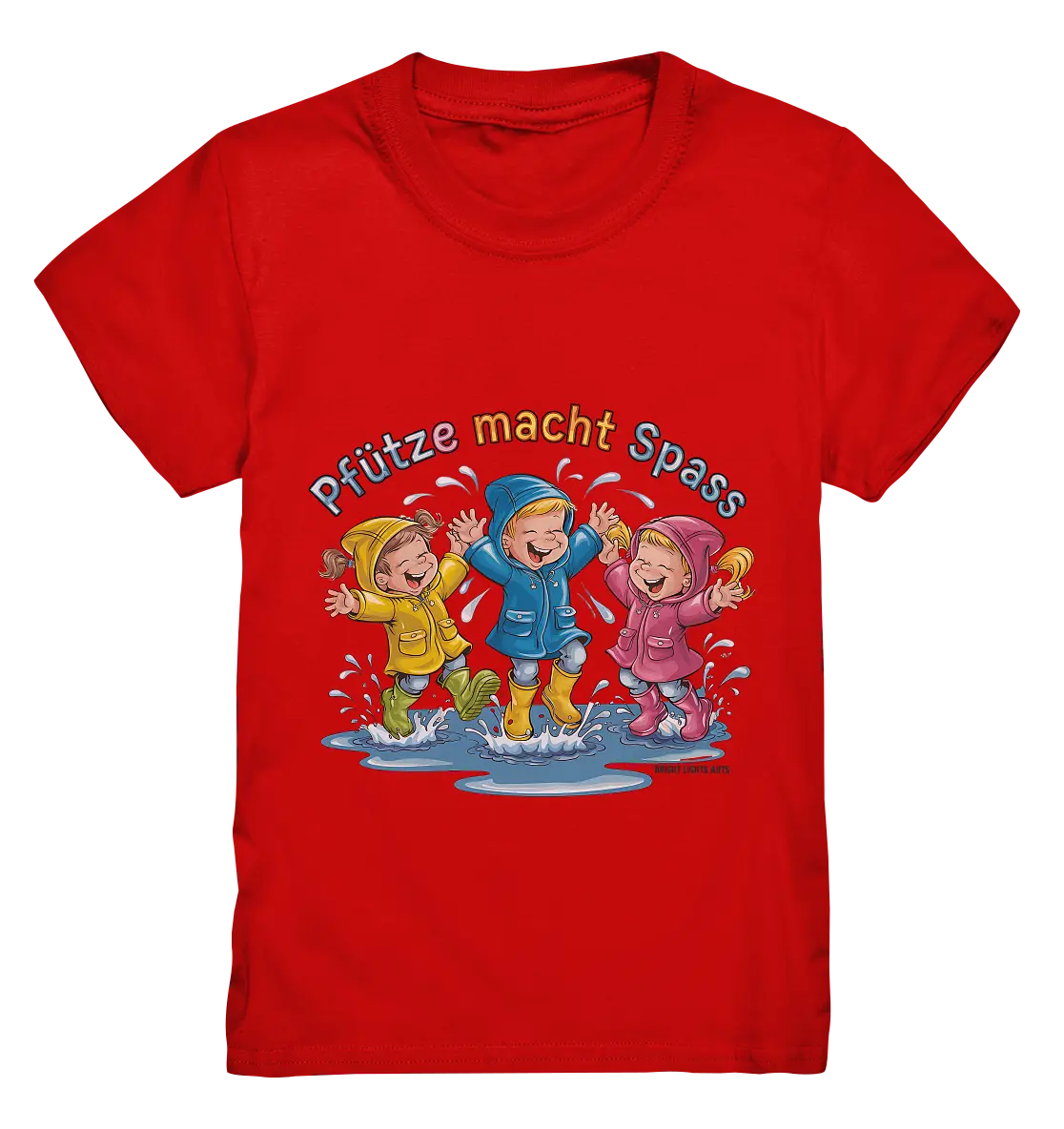 Pfützen-Spaß: Kinder im Regen - Kids Premium Shirt Bright Lights Arts