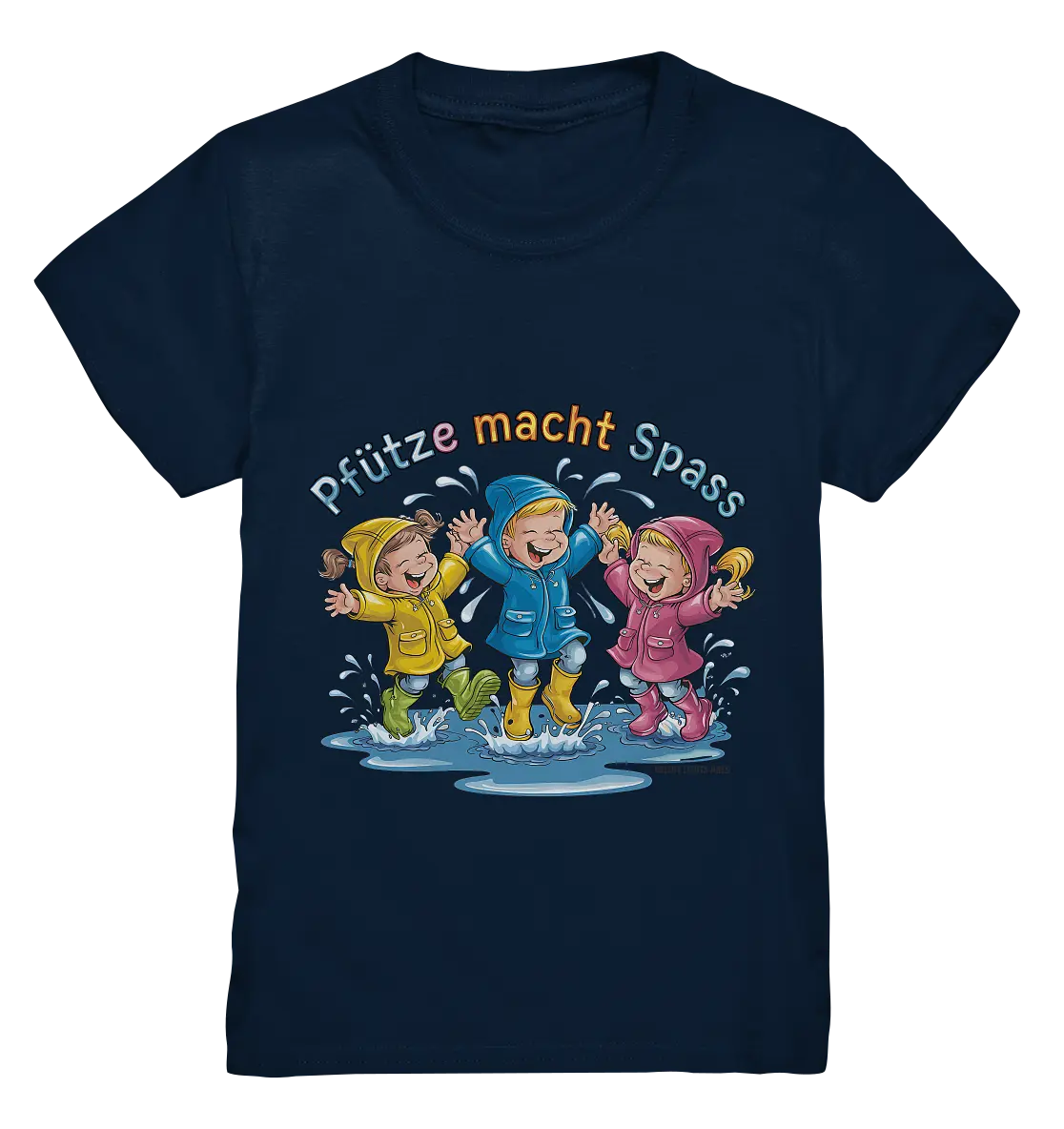Pfützen-Spaß: Kinder im Regen - Kids Premium Shirt Bright Lights Arts