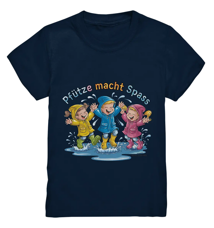 Pfützen-Spaß: Kinder im Regen - Kids Premium Shirt Bright Lights Arts