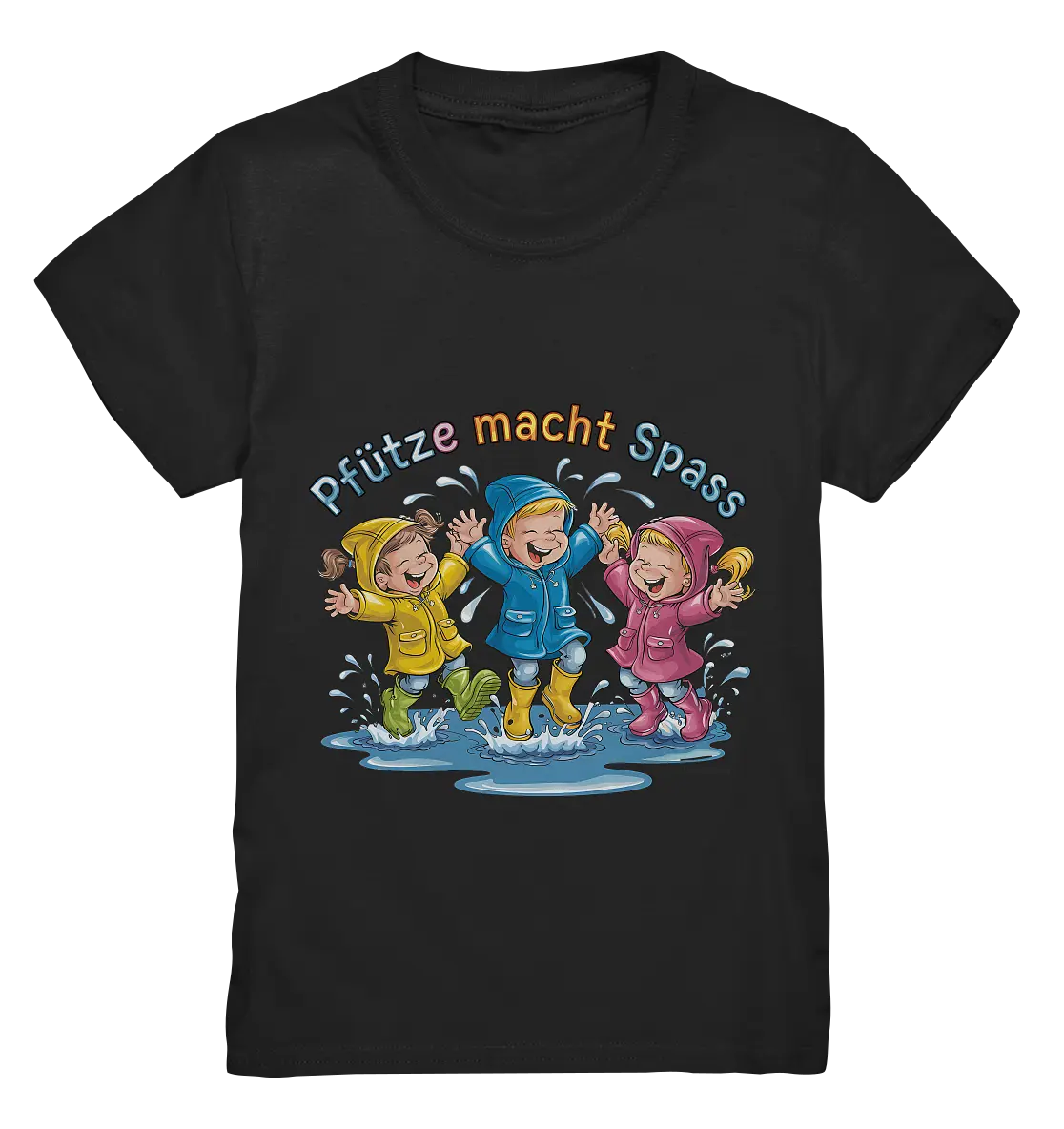 Pfützen-Spaß: Kinder im Regen - Kids Premium Shirt Bright Lights Arts