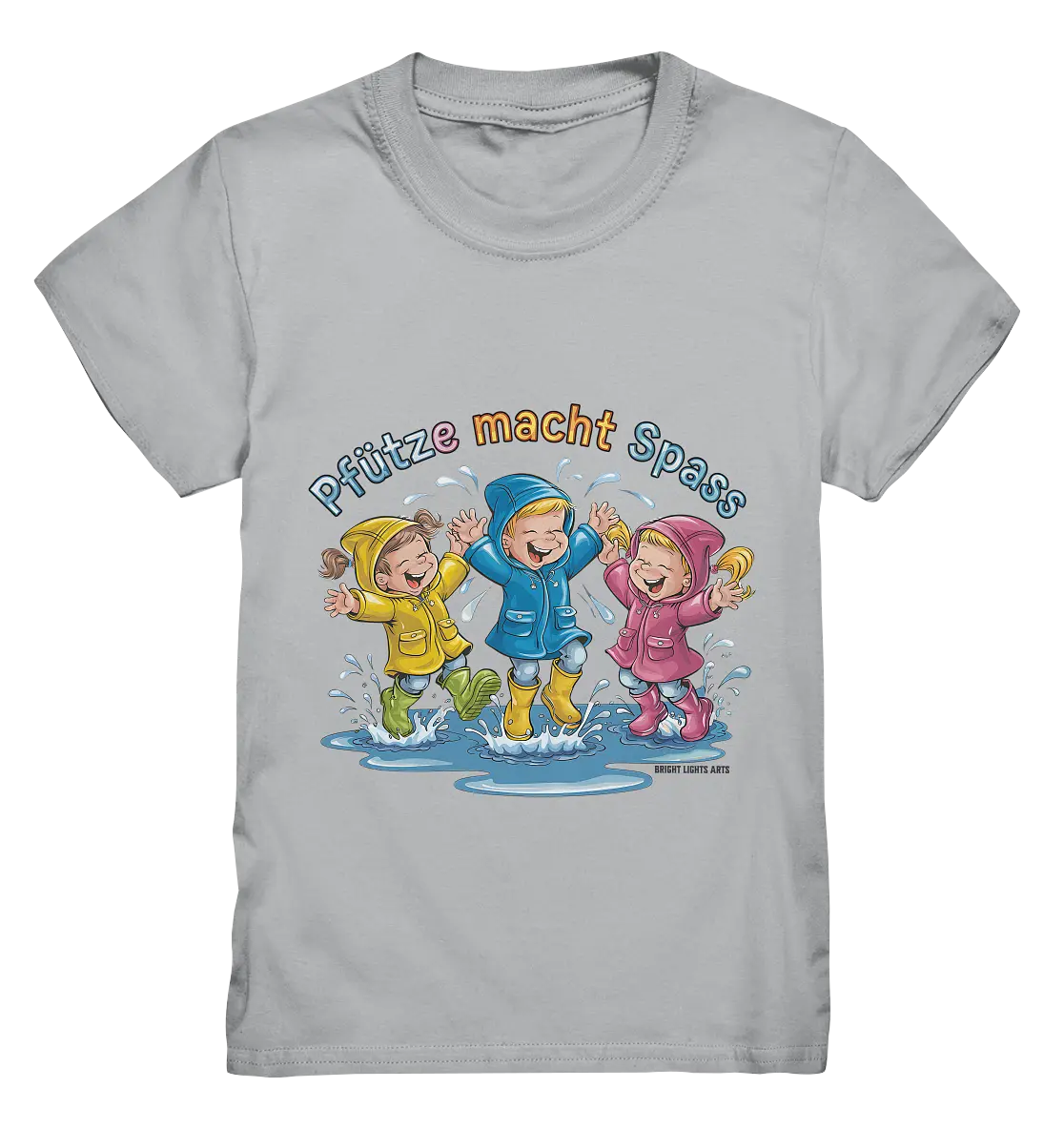 Pfützen-Spaß: Kinder im Regen - Kids Premium Shirt Bright Lights Arts