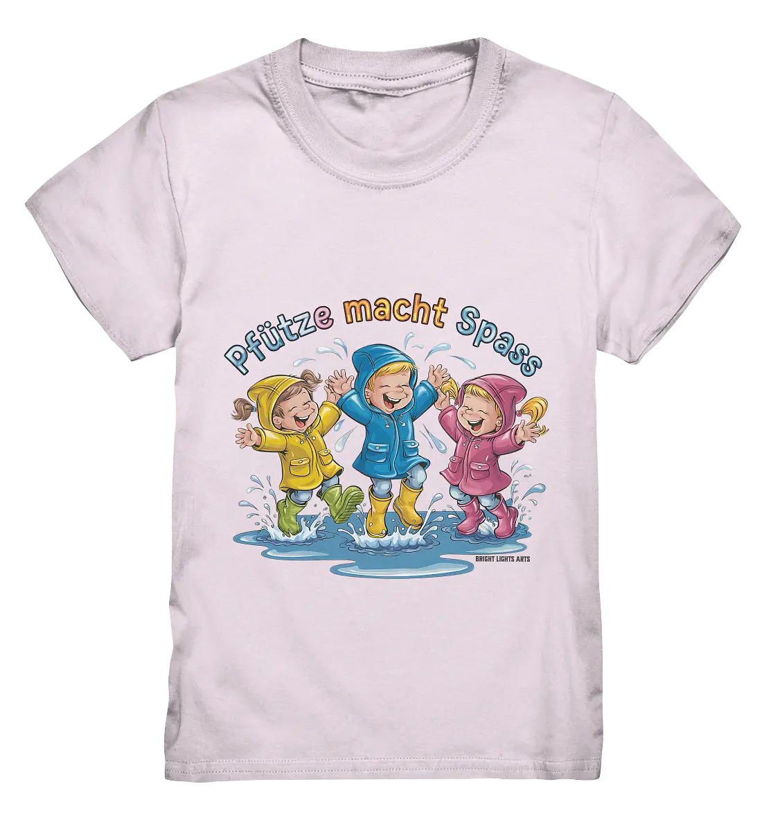 Pfützen-Spaß: Kinder im Regen - Kids Premium Shirt Bright Lights Arts