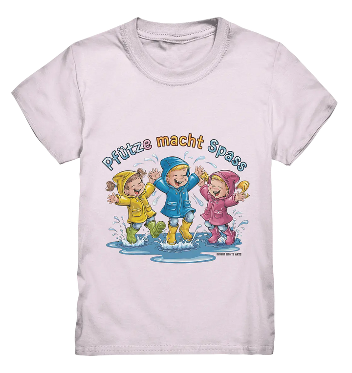 Pfützen-Spaß: Kinder im Regen - Kids Premium Shirt Bright Lights Arts