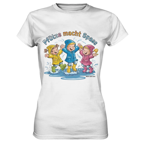 Pfützen-Spaß: Kinder im Regen - Ladies Premium Shirt Bright Lights Arts