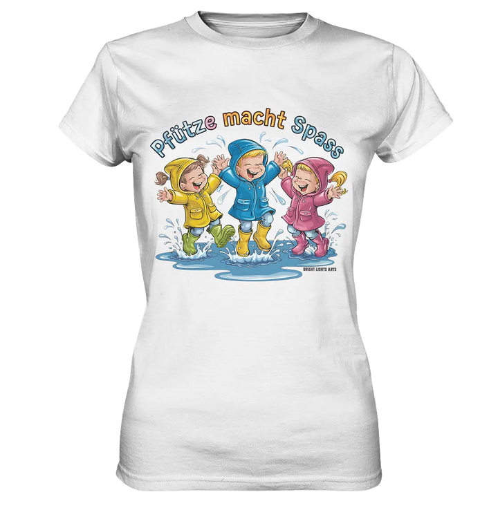 Pfützen-Spaß: Kinder im Regen - Ladies Premium Shirt Bright Lights Arts