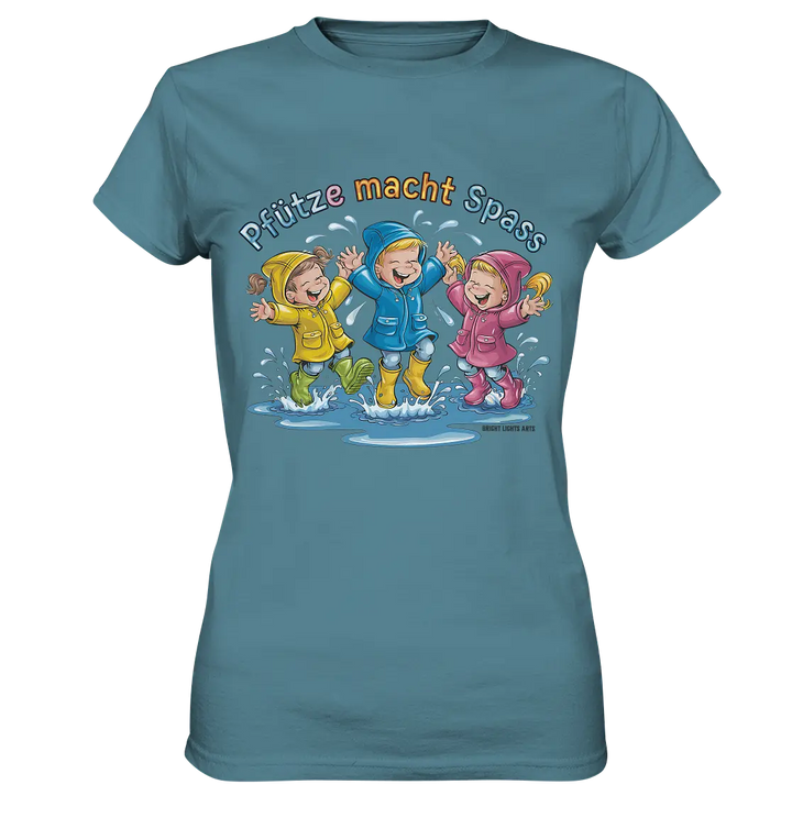 Pfützen-Spaß: Kinder im Regen - Ladies Premium Shirt Bright Lights Arts