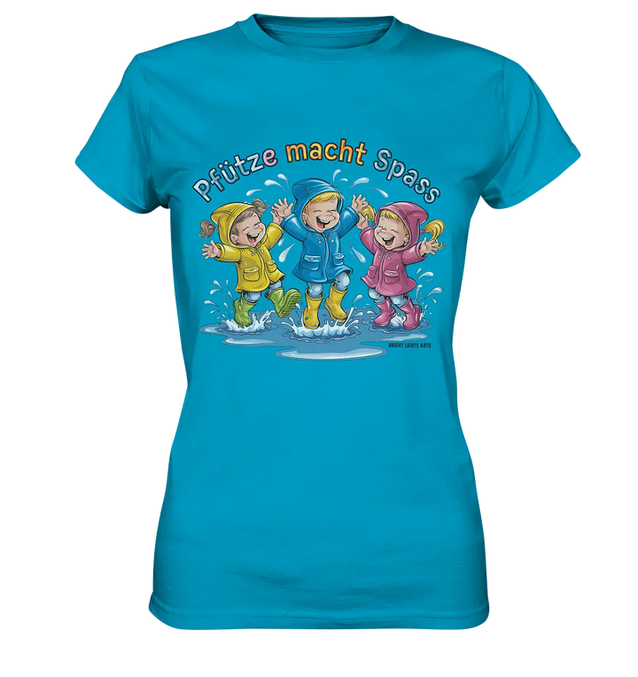 Pfützen-Spaß: Kinder im Regen - Ladies Premium Shirt Bright Lights Arts